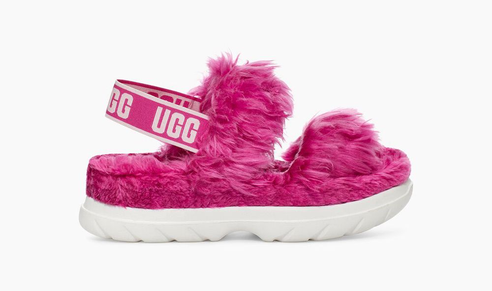 Ugg Fluff Sugar - Womens Slippers - Purple - NZ (1524ELNRW)